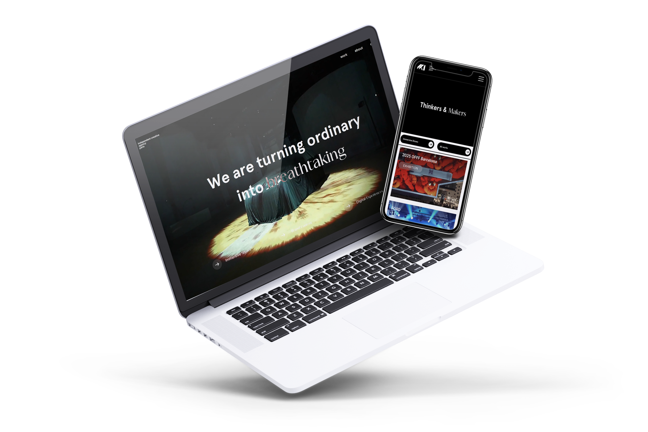 Mockup der Website von HKI Kreativagentur